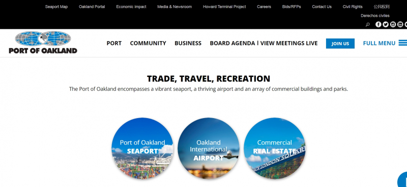 Port of Oakland Website