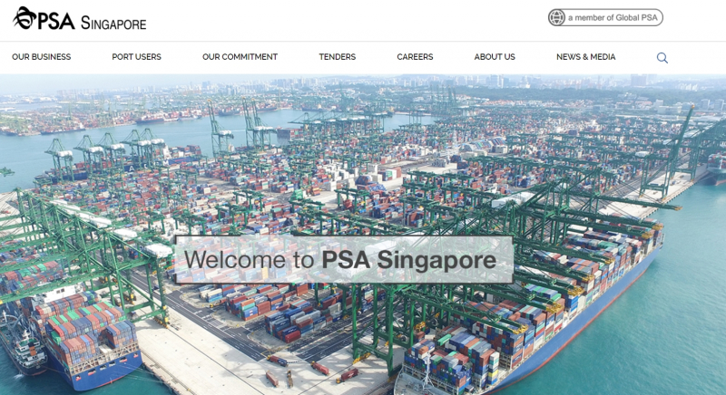 Port of Singapore Website