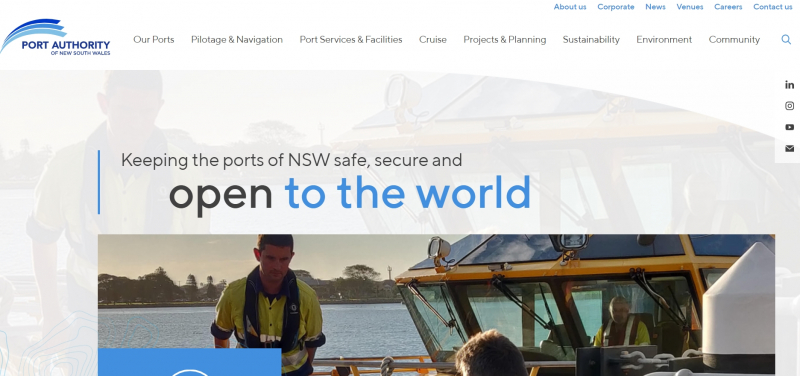 Port of Sydney Website