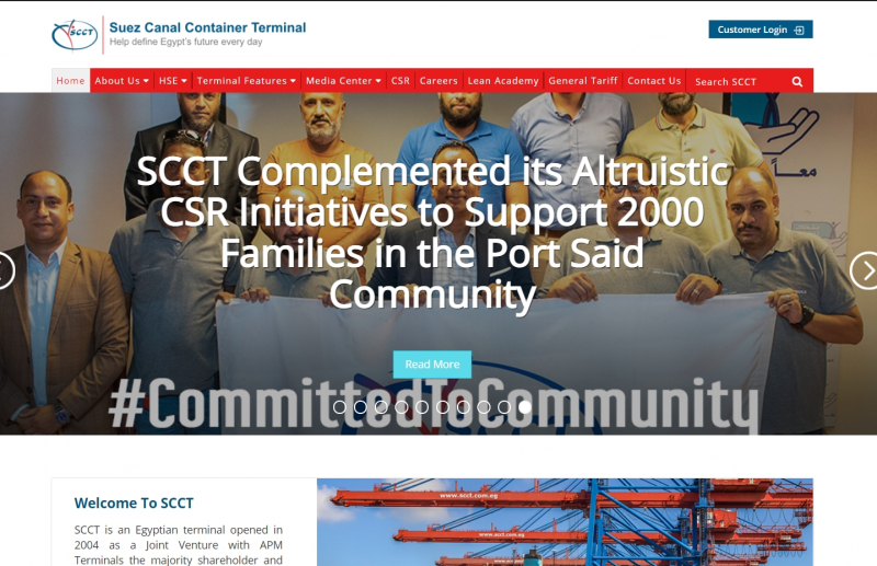 Port Suez Canal Container Terminal Website