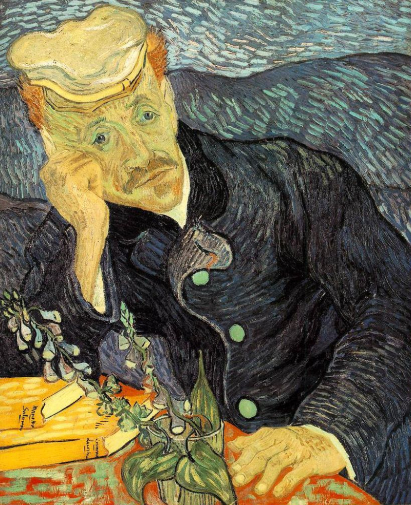 This painting was painted by Vincent van Gogh in 1890. Siegfried Kramarsky family sold this painting to Ryoei Saito in 1990 - Wikipedia
