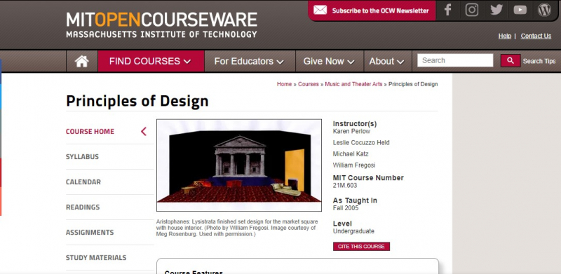 This an excellent example of free online interior design courses, where you can absorb knowledge through a course offered by one of the leading universities in the world- Screenshot photo
