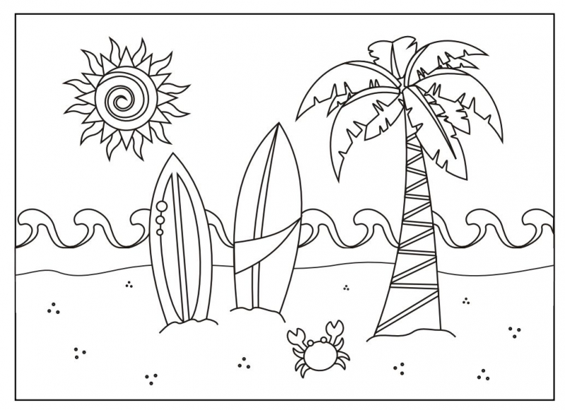 Printable Summer Coloring Pages - Photo via Pinterest