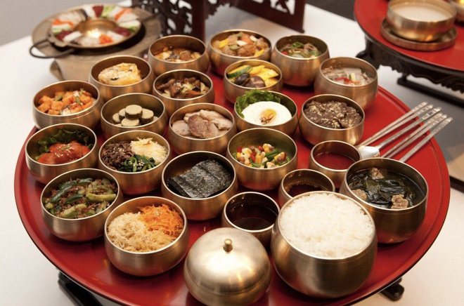 A variety of Korean meals