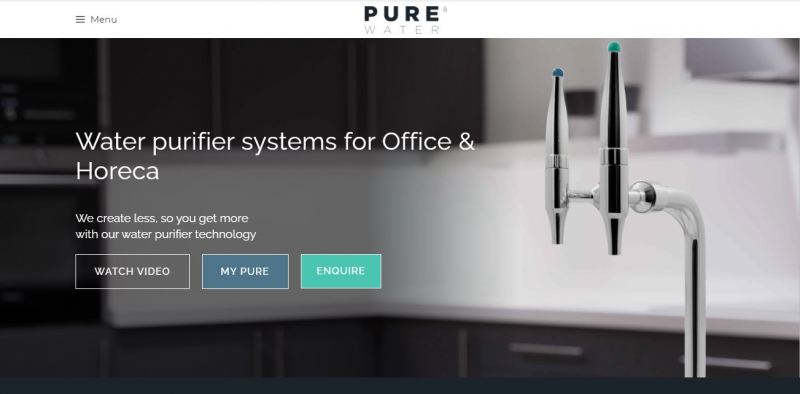 Pure Water delivers the highest quality pure drinking water straight from your mains power source - Screenshot photo