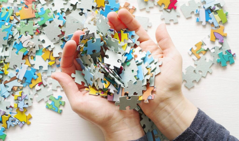 Put Together a Jigsaw Puzzle - Photo via Pinterest