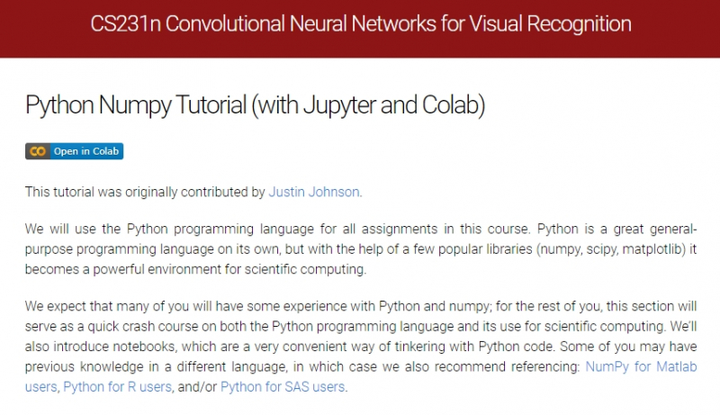 https://cs231n.github.io/python-numpy-tutorial/