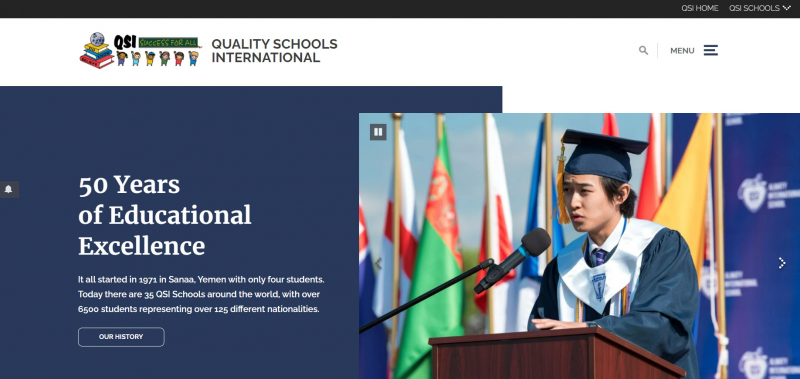 Screenshot of https://www.qsi.org/