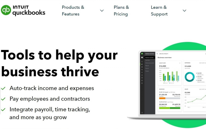 Screenshot on https://quickbooks.intuit.com/