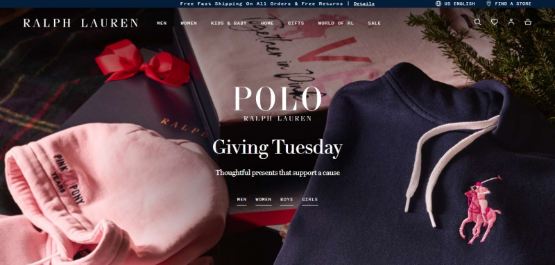 Ralph Lauren Corporation is a global leader in clothing, accessories, home appliances and fragrances- Screenshot photo
