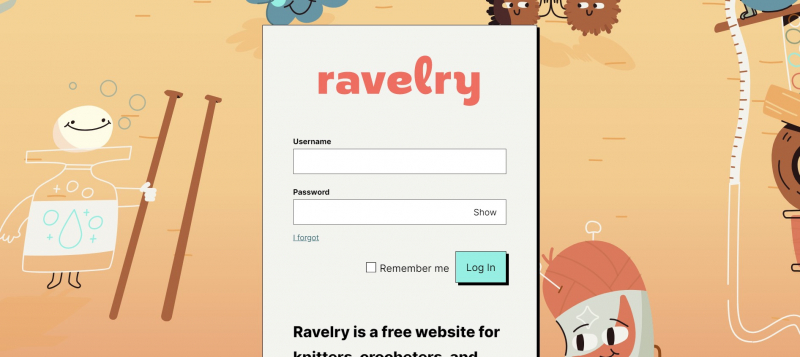 Screenshot of ravelry.com