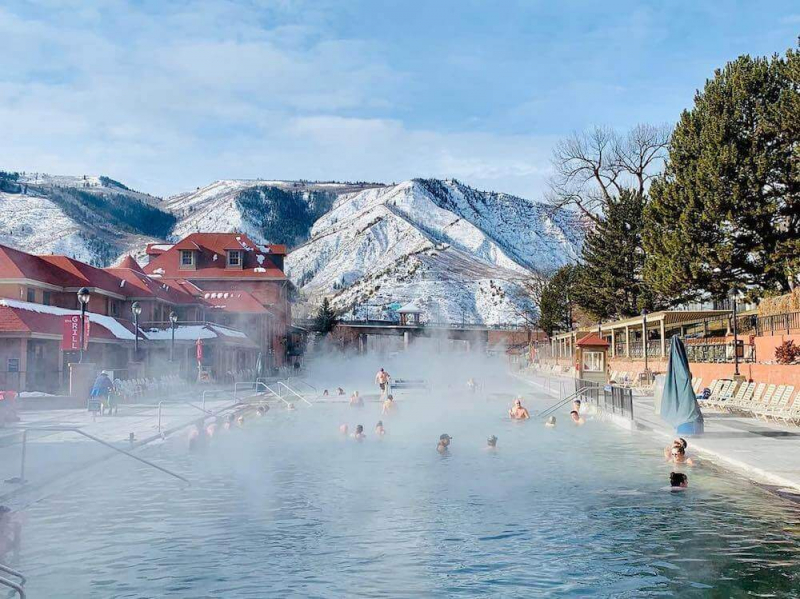 Relax in the hot springs of Glenwood Springs
