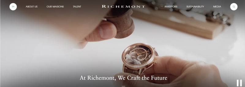 Screenshot of https://www.richemont.com/