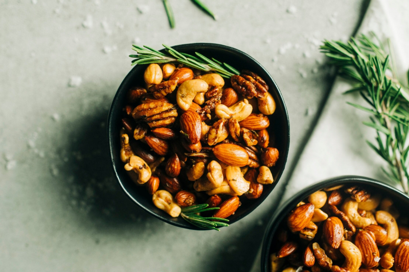 Rosemary and turmeric spiced nuts