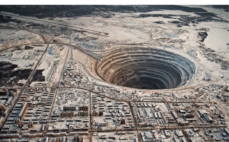 Diamond Mine in Eastern Siberia, Russia. Photo: researchgate.net