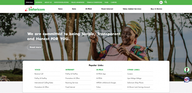 Safaricom Website