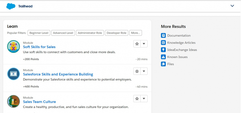Screenshot of https://trailhead.salesforce.com/