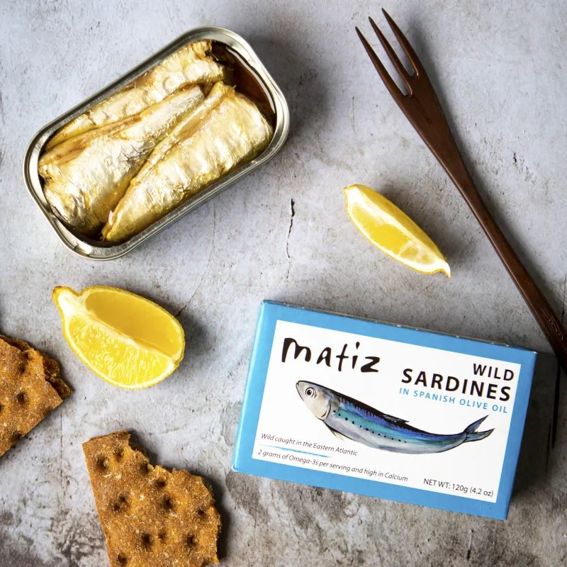 Sardines packed in olive oil