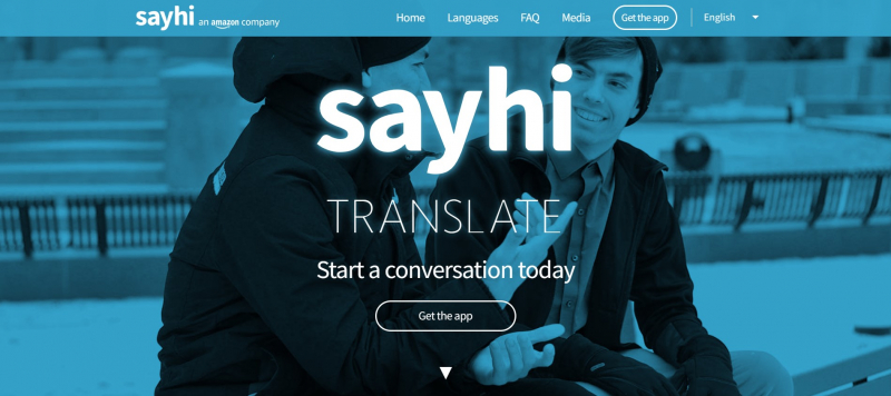 Screenshot of https://www.sayhi.com/en/translate/