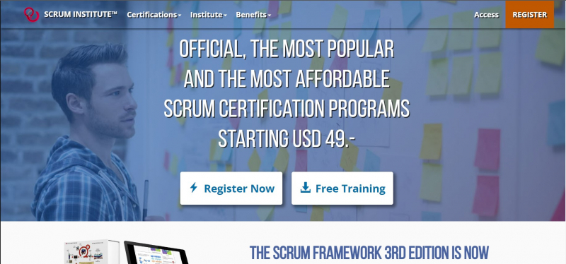 Screenshot of https://www.scrum-institute.org/