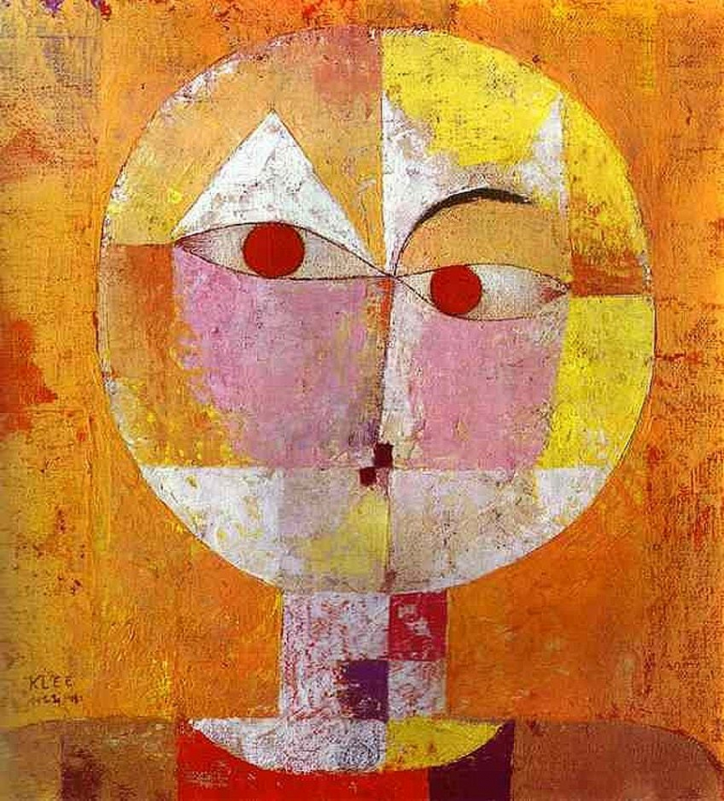 Senecio (Head of a Man) (1922) by Paul Klee; Paul Klee, Public domain, via Wikimedia Commons