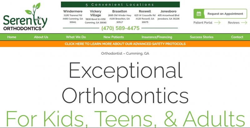 Serenity Orthodontics. Photo: screenshot
