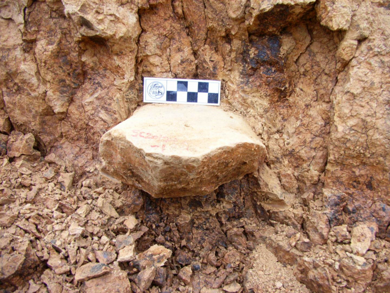 The 2.12-million-year-old stone artifact at the Shangchen site - Photo:sci.news