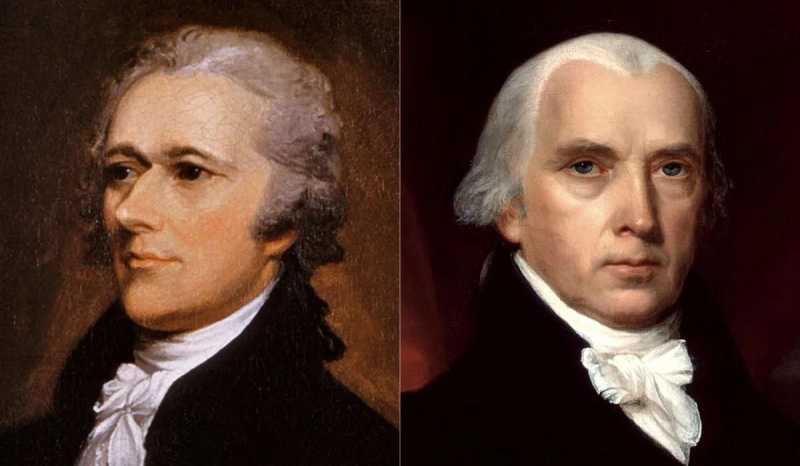 Alexander Hamilton (left) and John Adams (right) - Photo: https://www.gevshop.com/