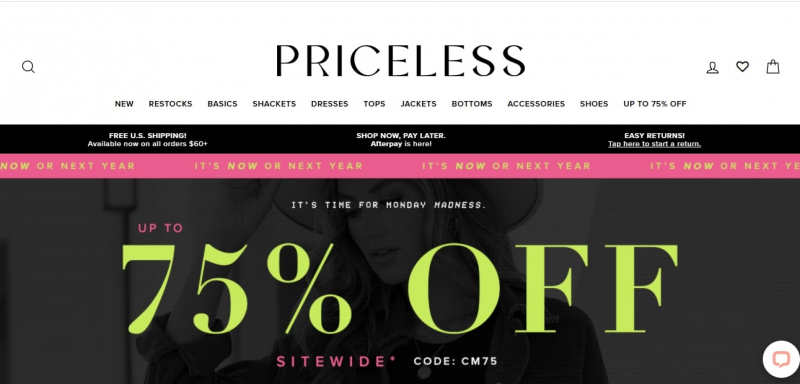 Priceless. Photo: shoppriceless.com