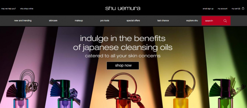 Screenshots via shuuemura-usa.com