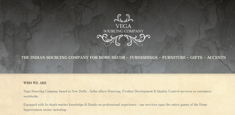 Vega Sourcing website