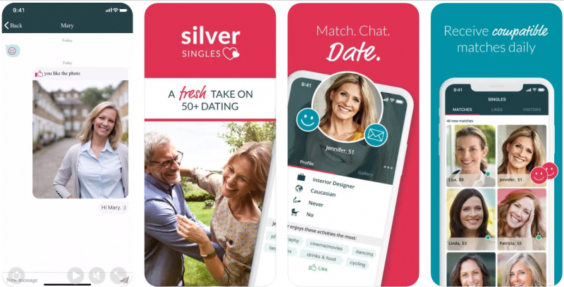 Screemshot of https://apps.apple.com/app/silversingles-dating-over-50/id1449949427