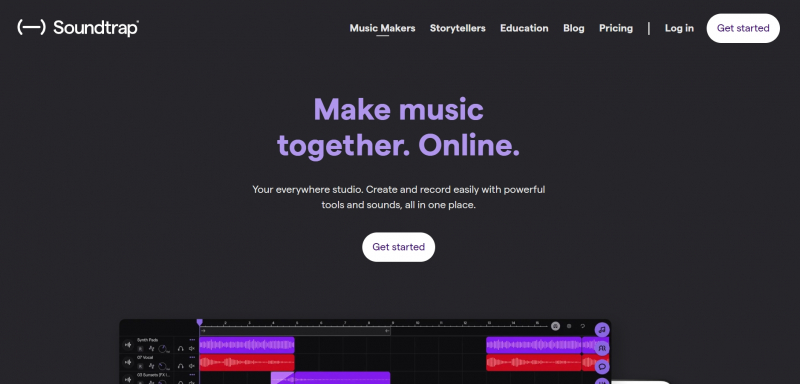 Screenshot via https://www.soundtrap.com/musicmakers