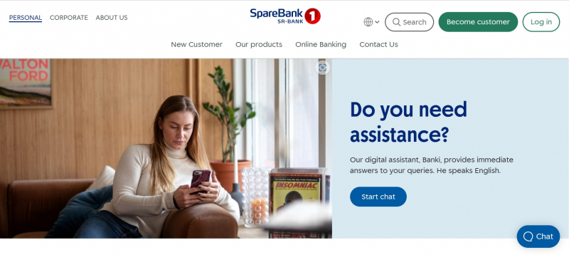Screenshot of https://www.sparebank1.no/en/sr-bank/personal.html