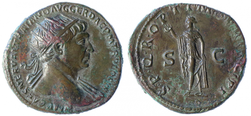 An ancient Roman coin with Spes on the reverse  -en.wikipedia.org