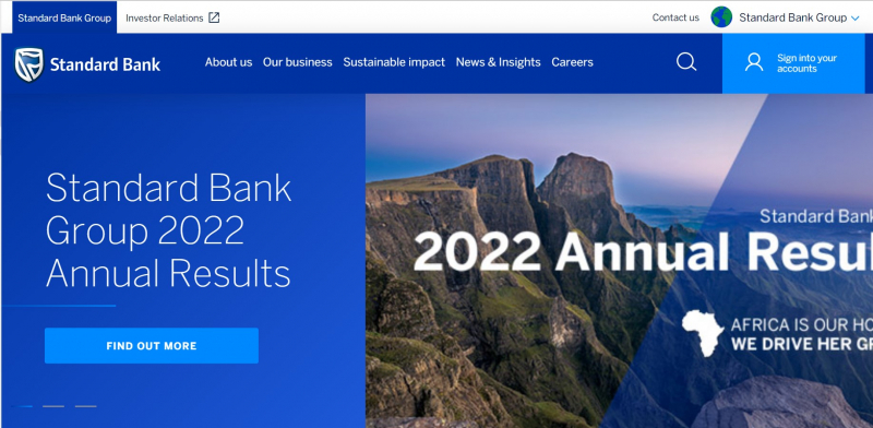 Screenshot of https://www.standardbank.com/sbg/standard-bank-group