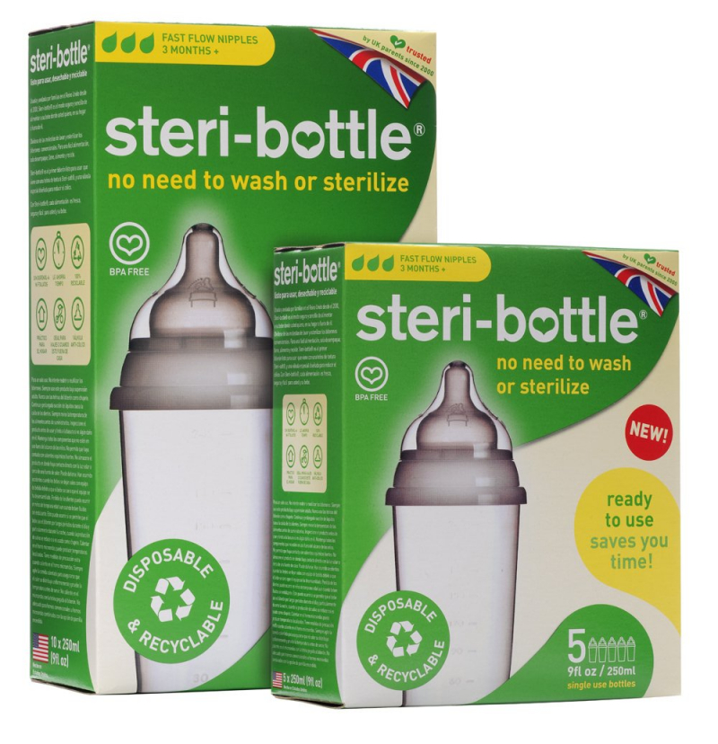 Steribottle Ready to Use Disposable Baby Bottles