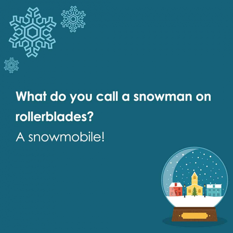 What do you call a snowman on rollerblades? - Photo collected by Toplist
