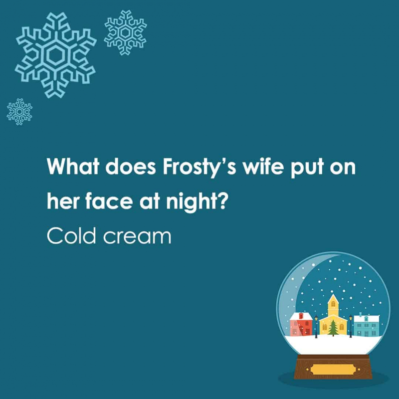 What does Frosty wife put on her face at night? - Photo collected by Toplist