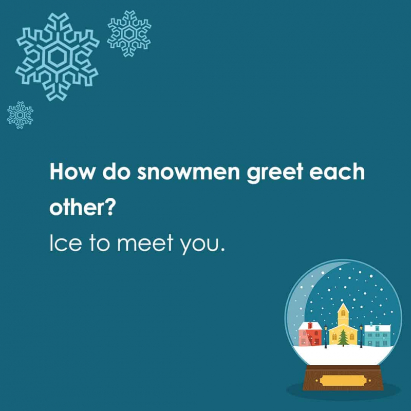 How do snowmen greet each other? - Photo collected by Toplist
