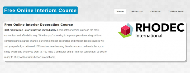 The course offers you a series of questionnaires to test your interior design aptitude -Screenshot photo