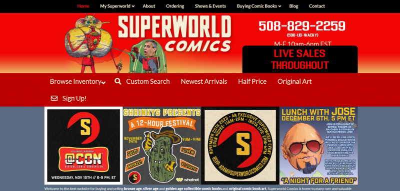 Screenshot of https://www.superworldcomics.com/