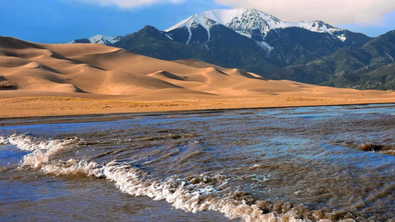 Surf at Great Sand Dunes National Park and Preserve
