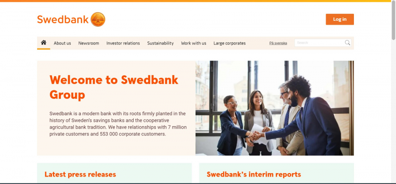 Screenshot via https://www.swedbank.com/