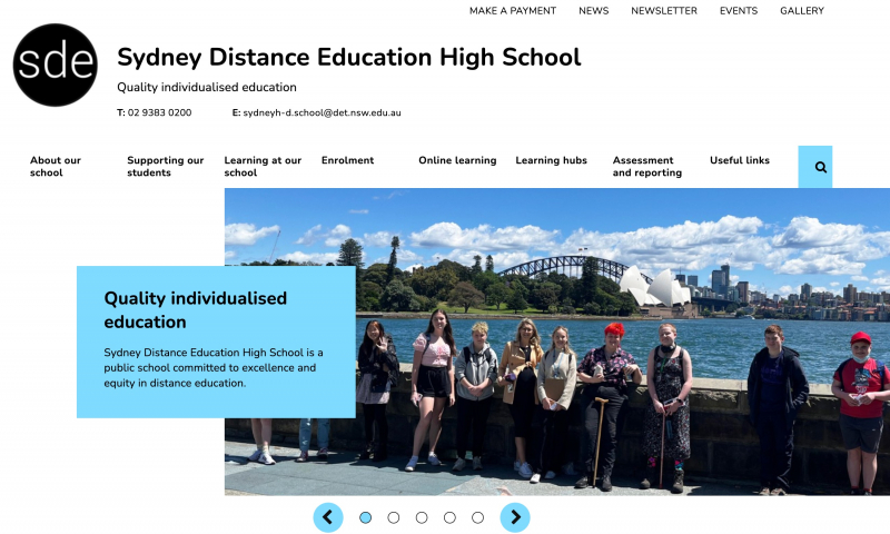 Screenshot via sydneyh-d.schools.nsw.gov.au/