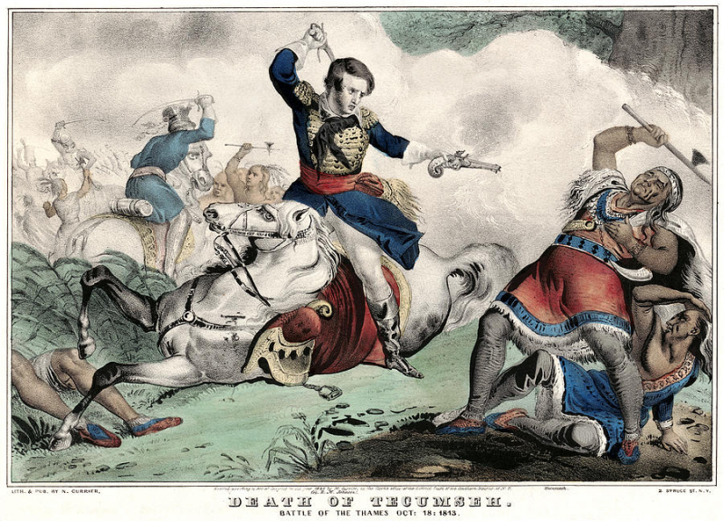 Death of Tecumseh 1768-1813 by Currier and Ives -  Fine Art America