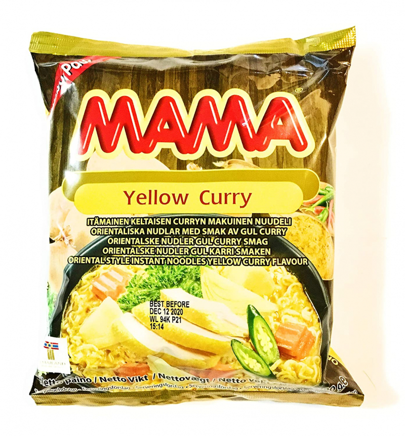 Mama Brand Oriental Style Instant Noodles Yellow Curry Flavor (Jumbo Pack)