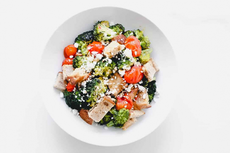 One of many tasty recipes inside: Roasted Broccoli Panzanella Salad (Via: Shaw Simple Swaps)