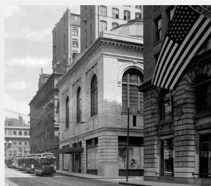 Boston Stock Exchange Building in Boston in the past