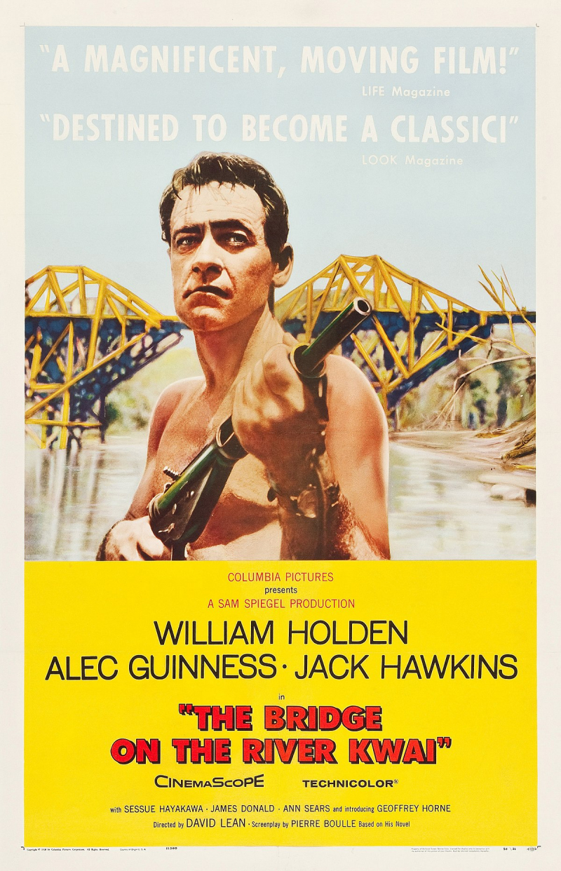 The Bridge on the River Kwai (1958 US poster - Style B). Photo: Wikimedia Commons